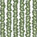 CQURE 12 Pack 84Ft Eucalyptus Garland,Artificial Eucalyptus Leaves Table Greenery Garland Wreath Vines for Wedding Party Table Fireplace Bedroom Wall Room Decor