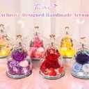Gifts for Women Preserved Rose Forever Flower in Glass Angel Figurines Fresh Flowers for Delivery Prime Mothers Day Birthday Gifts for Mom Real Pink Roses for Grandma Sister Wife Her from Daughter