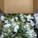 Ling's moment 41.0" Tall Free-Standing Wedding Aisle Artificial Flowers for Ceremony Decor, 2PCS White Walkway Floral Chair Markers, Faux Rose Altar Arch Arrangement Spring Decorations Outdoor