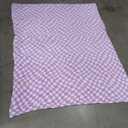 Blanket Pink Checkered Plaid Blankets 60X50 Inch Soft Fleece Blanket