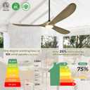 52 Ceiling Fans with Lights and Remote Control, Outdoor Ceiling Fan with Lights High CFM Quiet 3 Blade Wood Walnut Ceiling Fan, Bronze Gray