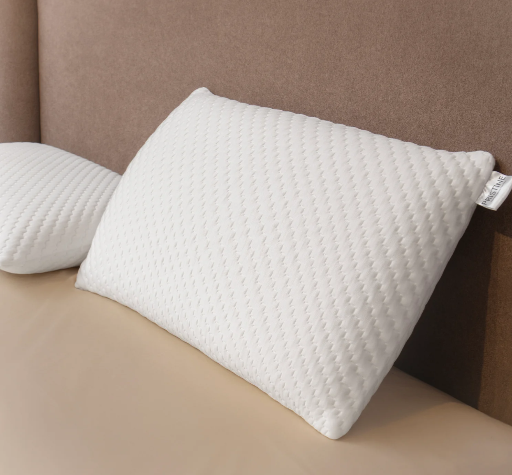 Pristine Washable Memory Foam PillowMemory Foam Bed Pillows, Pillow for Side and Back Sleeper, Pillow for Neck Pain Relief, Washable Removable Cover, Soft, White (Queen) 30 inch long