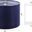 GO&SO Drum Lamp Shade Set of 1 Medium, 13" Top 13" Bottom 10" High Spider Lamp Shades for Table Lamps,Floor Lamps and Night Stand Lights for Bedroom,Living Room,Modern Shades Replac Easy Assembly