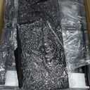 Furologee Nightstands Set of 2, Industrial End Table with Fabric Drawer&Storage Shelf, Small Bedside Table Organizer for Small Space for Living Room, Tall 23.6" Night Stand for Bedroom, Black Oak