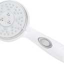 Camco RV Shower Head - Features Convenient On/Off Switch & 5 Different Spray Patterns - Designed to Conserve Potable Water - Simple to Clean w/Rubber Spray Tips - White (43711)