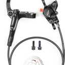MT200 Hydraulic Brakes with SM-RT56 160mm/180mm Rotors, Left Front 800mm Right Rear 1400mm Aluminum Alloy Levers with Calipers Bike Disc Brakes