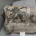 10x12 Area Rugs Living Room: Washable Vintage Rug Large Non-Slip Stain Resistant Ultra Soft Low Pile Pet Kids Friendly Carpets for Bedroom Dining Room Nursery Home Office Decor - Light Brown