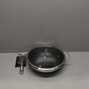 DOTCLAD Wok pan,Hybrid 12 inch Wok with Lid, PFOA Free Cookware,non stick Stainless Steel Woks & Stir-fry pans Nonstick, Dishwasher and Oven Safe, Works on Induction