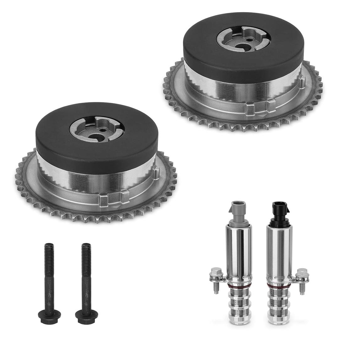 Engine Timing Intake Exhaust Camshaft Sprocket Cam Phaser VVT Gear with Solenoid Compatible with Buick Verano Chevy Equinox Malibu GMC Terrain Pontiac G5 2006-2017 2.2L 2.4L Replace# 917-254 12578516