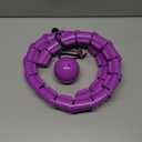 JKSHMYT Weighted Hula Circle Hoops for Adults Weight Loss, Infinity Fitness Hoop Plus Size 47 Inch, 24 Detachable Links, Exercise Hoop Suitable for Women and Beginners (Purple)