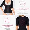 Gotoly Women Waist Trainer Corset Tummy Control Shapewear Upper Arm Shaper Post Surgical Slimmer Compression Tops (Black, L)