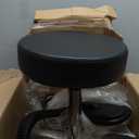 Antlu Rolling Stool Drafting Chair for Garage Shop Workbench Kitchen Medical Salon,Swivel Adjustable Stool with Wheels and Back Support (Black, Without Foot Ring)