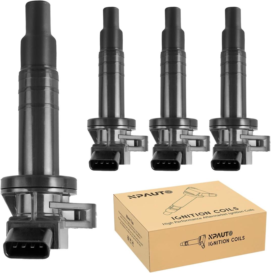 Ignition Coils Pack Fit for Engine 1ZZFE L4 1.8L 2000 2001 2002 2003 2004 2005 2006 2007 2008 Toyota Corolla,2000-2005 Celica GT, 2003-2008 Matrix, 2000-2005 MR2 Spyder, Pontiac Vibe, 2000-2002 Prizm