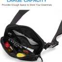 Telena Belt Bag for Women Men Fashionable Crossbody Fanny Pack for Women Waist Bag with Adjustable Strap Black