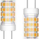 2-Pack GY6.35 LED Bulb 4W GY6.35 Bi-pin Base 40W GY6.35 Halogen Bulb Replacement T4 JC Type LED Bulb AC/DC 12V Dimmable for Pendant Light,Desk Light,Landscape Lighting (Warm White 3000K, 12V)