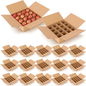 Menkxi 16 Pack Moving Boxes with Divider Kits, 13 x 13 x 4 Inch