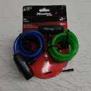Master Lock Bike Lock Cables with Key, Blue, Green, and Red 3-Pack of Keyed-Alike Bicycle Cable Locks, 6 ft. Long, 8127TRI