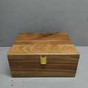 DRASTAR Wooden Keepsake Box, Large Acacia storage box with a Hinged Lid, Memory treasure box for Crafts and Photo Storage