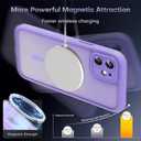 TOCOL for Phone 12 Case, Compatible with Magsafe Charger, Full Camera Protection, Drop Protection, Translucent Matte Phone Case for iPhone 12 6.1 inch Light Purple