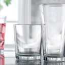 Glaver's Drinking Glasses Set of 12 Mixed Glassware Set, 8 Highballs 17 Oz., 4 Whiskey Glasses 13 Oz., Great For Cocktail Whisky and other Beverages. Dishwasher Safe.