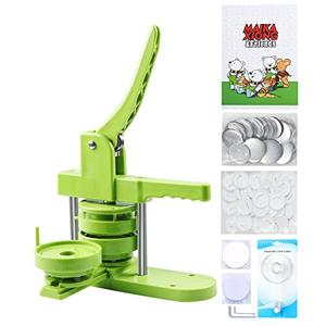Happizza Button Maker Machine, 75mm(3 inch) DIY Pin Button Maker Press Machine Kit, Badge Button Press Machine Pin Maker Machine with Free 100pcs Button Parts&Pictures&Circle Cutter&Magic Book