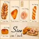 6 Pcs Fake Breads Realistic Faux Baguette Doughnut Prop for Food Display,Artificial French Fake Croissant Bread for Bakery Kitchen Home Dcor