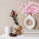 SITUMEIZI 6Pcs Artificial Cherry Blossom Branches Decor Fake Flowers Silk Spring Faux Flowers 16" Peach Bouquet for Home Wedding Bedroom Japanese Decoration DIY Table Centerpiece Arrangement(Pink)