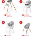 Skip Hop Baby High Chair 4-in-1 Convertible High Chair, EON, Oat