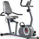 Sunny Health & Fitness Smart Magnetic Recumbent Bike, Home Cardio Trainer & Cycling Machine for Seniors, Free SunnyFit App Connection, Optional Hand Cycle, Resistance Bands, or Pulse Sensors