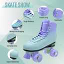 Women Roller Skates for Girls Men Outdoor High Top PU Leather Classic Adult Derby Quad Skates Shoes Double-Row Four Wheels Light Up Rollerskates Indoor