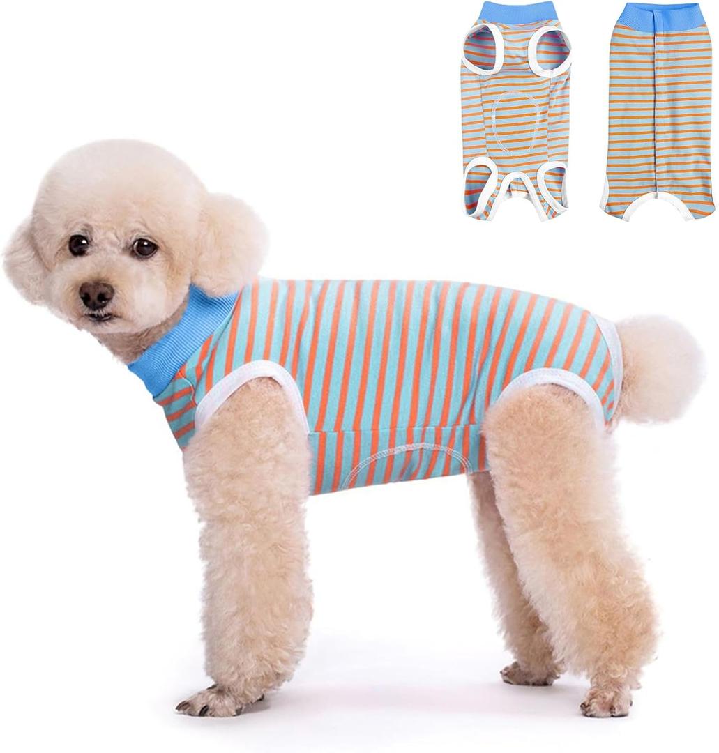 FEimaX Dog Surgery Recovery Suit Female and Male Spay with Pee Hole, Pet Body Suits for Puppy After Spayed, Neuter Surgical Onesie for Small and Medium Dogs Cats, Alternative Bandages E-Collar & Cone