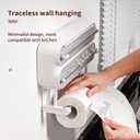 3 in 1 Aluminum Foil and Plastic Wrap Organize Dispenser with Cutter, Magnetic Paper Towel Holder for Fridge, Includes 1 Roll of Cling Film