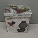 Baker's Friend Waffle Cone Maker Machine with Browning Control, 7.5 Ice Cream Cone Maker, Cone Roller & Bowl Press Included,Thin Waffle Maker Crispy, Nonstick Waffle Bowl Maker,Graphite