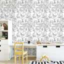 2 x Timeet 17In  78.7In Peel and Stick Wallpaper for Bedroom Funny Wall Paper Removable Self Adhesive Contact Paper Black and White Wallpaper Decor