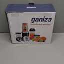 Ganiza Smoothie Blender, 900W Blenders for Shakes and Smoothies, 15-Piece Personal Blender and Grinder Combo for Kitchen, Smoothies Maker with 4 BPA-Free Portable Cup, Nutritious Recipe (Black)