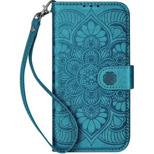 Wallet Case for iPhone 17,[RFID Blocking] 3 Card Holder Stand with Credit Card Slot PU Leather Magnetic Protective Flip Cover for iPhone 17 (Blue)