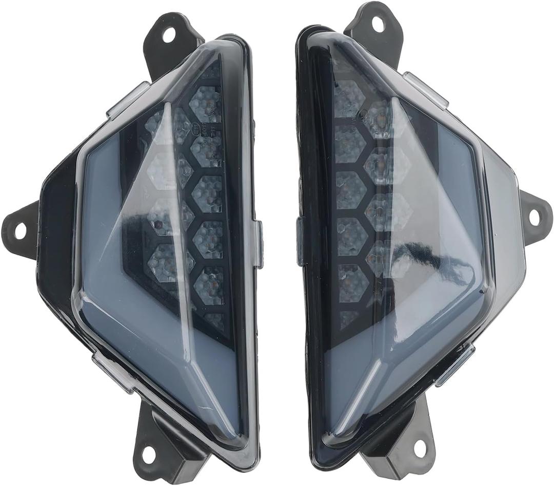 Topteng LED Front Turn Signal Light Turn Signals for KAWASAKI NINJA 300 2013-2017, NINJA 400 2018-2023, NINJA 650 2012-2023, ZX-6R 2013-2022, ZX-4RR 2023+ (black)