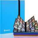9 Pocket Trading Card Binder,360 Side-Loading Card Collection Binder,Ringless Card Binder with Strap,PP Card Holder Album for TCG,CCG,MTG,Game,Sports Cards,Good Gift for Card Collectors-Blue