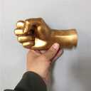 Hand Shaped Decorative Wall Hook,Modern Creative Hand Wall Sculpture,Coat Hanger for Hanging Coats Towels Keys Hats Home Decor Unique Gift Golden 18x8.5x10cm(7x3x4inch) Gift