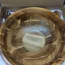 Geiserailie Extra Large 18 Inch Acacia Wood Salad Bowl Set Wooden Serving with Serving Utensils Oversized All Purpose Bowl for Fruits Salad Kitchen for Housewarming Wedding Table Display Gift