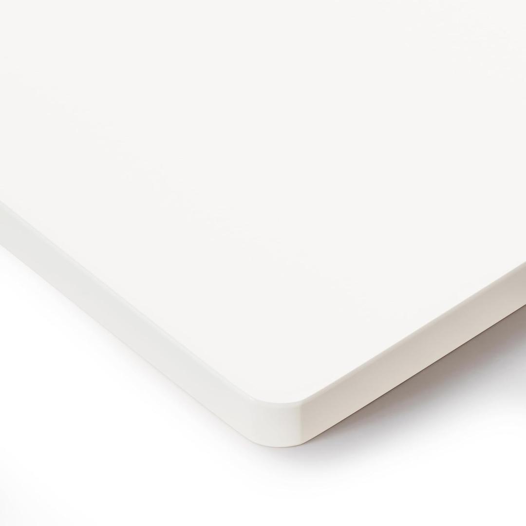 BIZUM Whole-Piece Particle Board Table Top Wood Countertop for Standing Desk DIY, 48x24x1 Inch White Desk Top