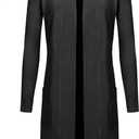 G-Style USA Women's Casual Lightweight Open Front Knit Cardigan Sweater with Pockets (Black, S)