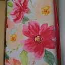 Drydiet Floral Mahjong Mat with Rules 31.5" x 31.5" Non-Slip Noise Reduction Gaming Mat for Table Cover Card Board Tile Poker Dominoes