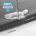 SORTTO No Hook Shower Curtain with Snap in Liner Set Waffle Shower Curtain for Bathroom Hotel Style Fabric Waterproof Inner Liner71" W x 80" H, Dark Grey
