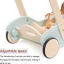 Giant bean Wooden Baby Push Walker for Boys Girls Ages 1-3, Galloping Ponies Push and Pull Activity Walker Adjustable Speed, Baby Push Walker Christmas Gift for Toddler Kids Motor Skills & Creativity