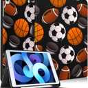 for iPad 9th/8th/7th Generation Case 10.2 Inch Boys Women Cute Folio Smart Cover Pencil Holder Cartoon Cool Teens Kids Fun Men Girls Cases for Apple iPad 7/8/9 Gen A2602 A2270 A2197