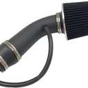 3" Universal Cold Air Intake Kit Intake Pipe Kit Aluminium Automotive Air Intake Air Filter Induction Flow Hose Pipe Kit Black Filter