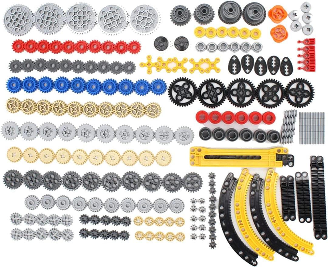 SEEMY 233PCS Gear Set for Technical-Series Parts Compatible with Lego Technic Parts, Liftarm, Pins, Axles, Connectors for Technic Building Blocks Set (Gear Set)