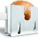 Bunnyboo Stainless Steel Bagel Slicer and Cutter, Bagel Holder for Slicing Small and Large Bagels, Bagel Cutter Slicer with Bun Holder and Slicing Guide - Perfect Bagel Slicer for Large Bagels 2 PACK