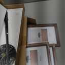 3D Large Family Picture Frames Collage Wall Decor, Picture Frame Collage DIY Clock Photo Frame Family Quote Wall Stickers Kit for Home Living Room Bedroom(5 x 7 Inch,Brown)